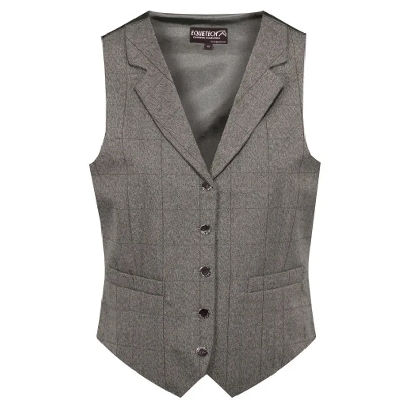 Equetech Foxbury Lapel Tweed Waistcoat Ladies in Brown